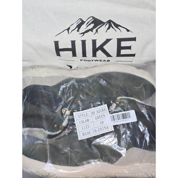 NWT Hike Footwear Azura Barefoot Winter Boots Green Faux Fur Lined EU 40 / 9-9.5 - Picture 7 of 8